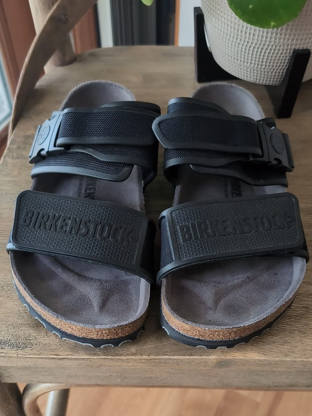 NWOB Birkenstock Rotterdam Slides Sandals 42 Black Buckle